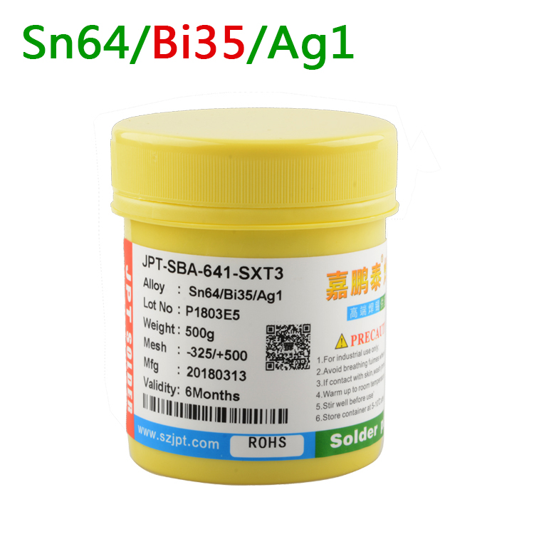 Sn64/Bi35/Ag1中温无铅锡膏